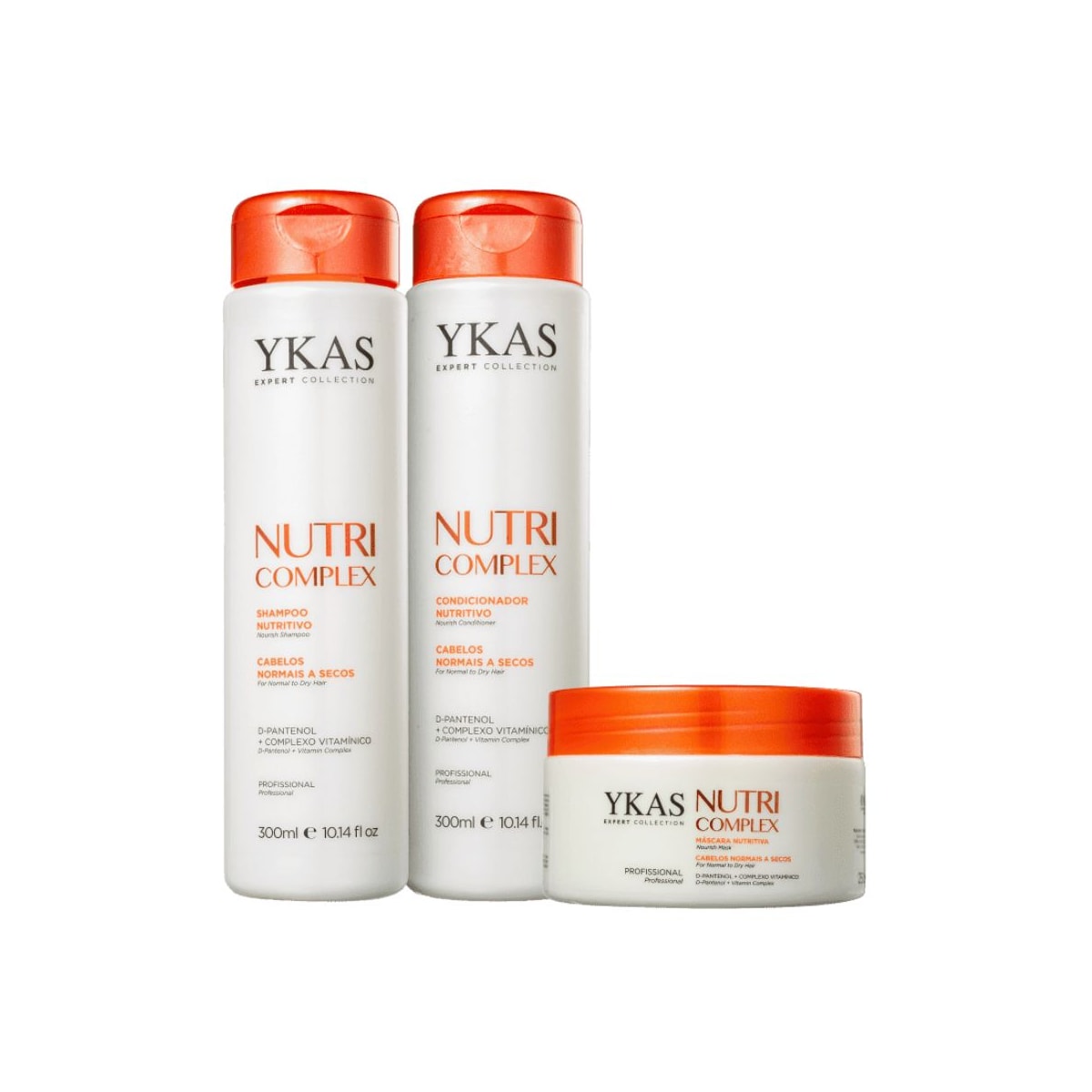 Kit Ykas Nutri Complex Shampoo + Condicionador 300 ml + Máscara 250 g