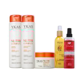Kit Ykas Nutri Complex Trio Pequeno + Botox Capilar Líquido + Fabulous All In One