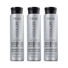 Kit Ykas YColor Matizador Grafite 500 ml (3 Unidades)