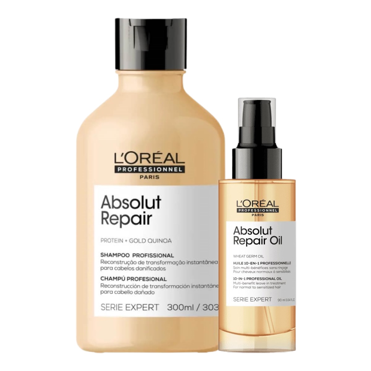 L'Oréal Absolut Repair Shampoo 300ml e Óleo Reparador 90ml L'Oréal Absolut Repair Shampoo 300ml e Óleo Reparador 90ml