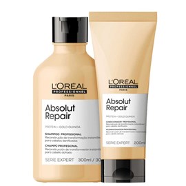L'Oréal Professionnel Absolut Repair Gold Quinoa Shampoo 300ml + Condicionador 200ml