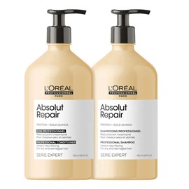L'Oréal Professionnel Absolut Repair Gold Quinoa Shampoo 750ml + Condicionador 750ml