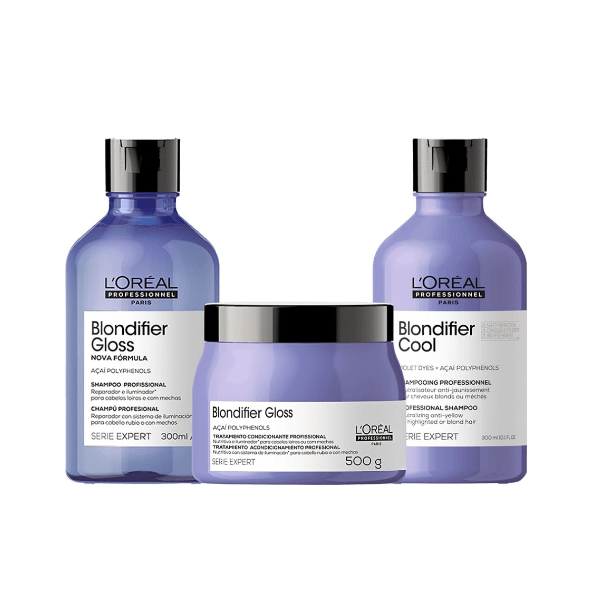 L'Oréal Professionnel Blondifier Cool e Gloss Kit Shampoo + Máscara Gloss 500g L'Oréal Professionnel Blondifier Cool e Gloss Kit Shampoo + Máscara Gloss 500g