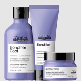 L'Oréal Professionnel Blondifier Cool Shampoo 300ml + Condicionador 200ml + Máscara 250g