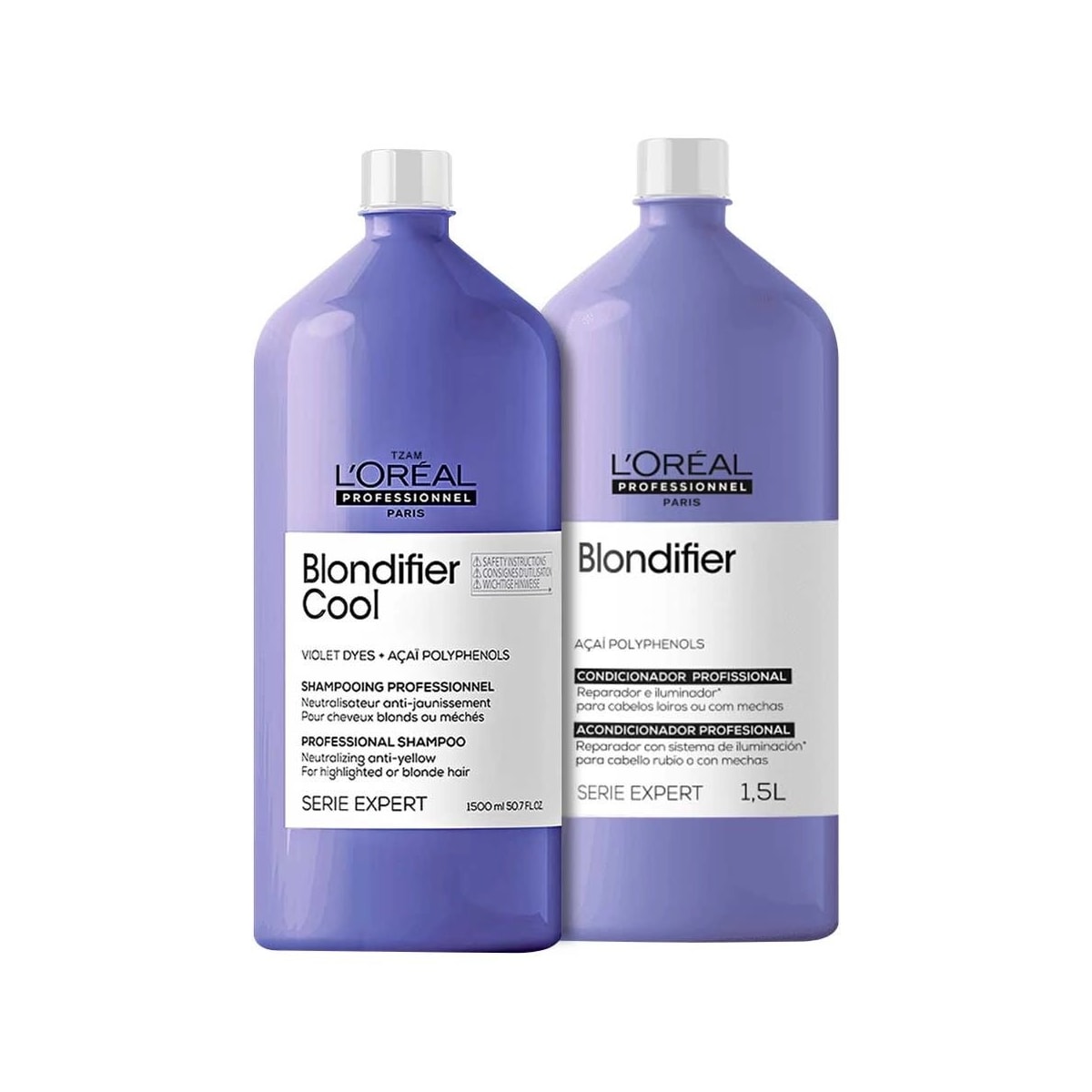 L'Oréal Professionnel Blondifier Cool Shampoo + Condicionador 1,5L L'Oréal Professionnel Blondifier Cool Shampoo + Condicionador 1,5L