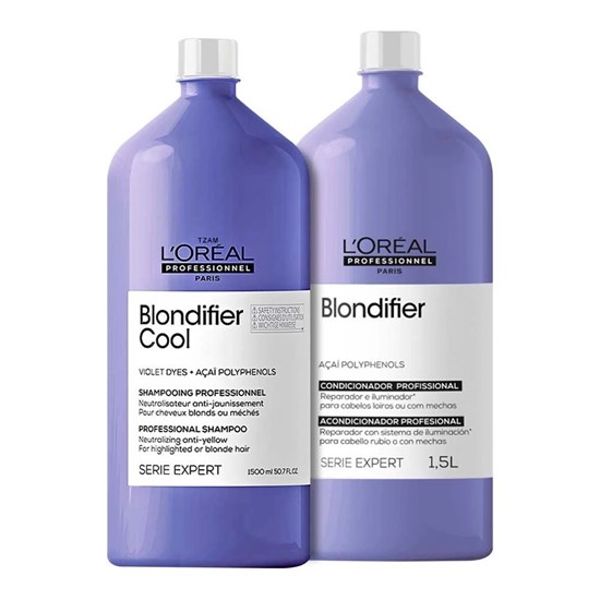 L'Oréal Professionnel Blondifier Cool Shampoo + Condicionador 1,5L