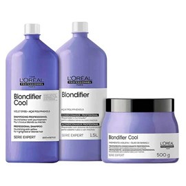 L'Oréal Professionnel Blondifier Cool Shampoo + Condicionador 1,5L + Máscara 500g