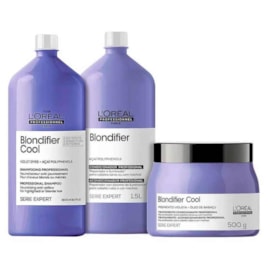 L'Oréal Professionnel Blondifier Cool Shampoo + Condicionador 1,5L + Máscara 500g L'Oréal Professionnel Blondifier Cool Shampoo + Condicionador 1,5L + Máscara 500g