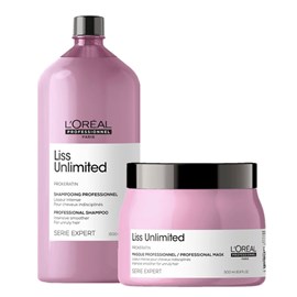 L'Oréal Professionnel Liss Unlimited Shampoo 1,5L + Máscara 500g