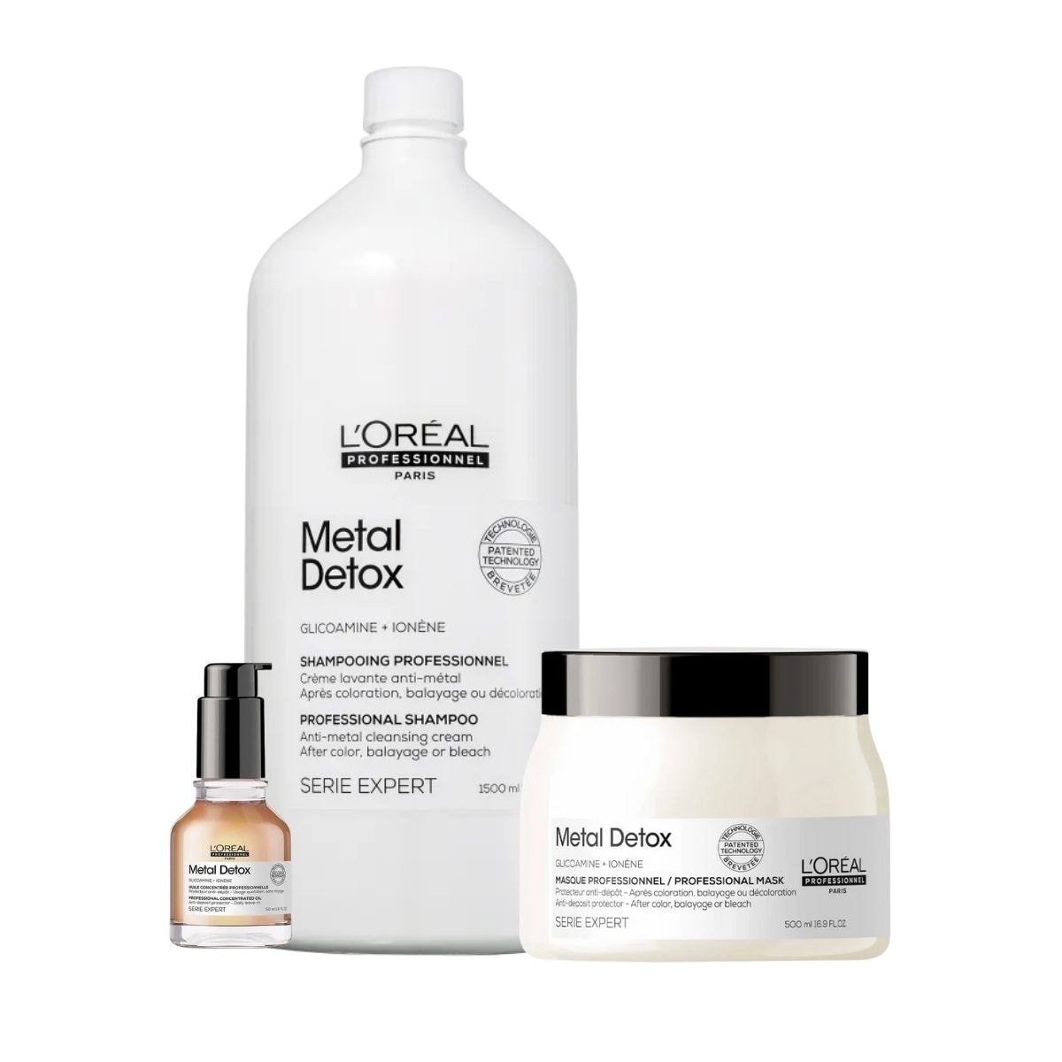 L'Oréal Professionnel Metal Detox e Óleo Capilar Kit Salão (3 Produtos)