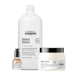 L'Oréal Professionnel Metal Detox e Óleo Capilar Kit Salão (3 Produtos)