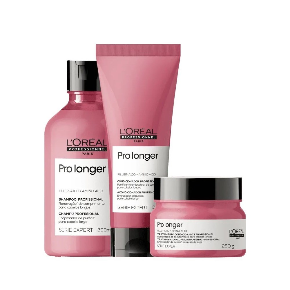 L'Oréal Professionnel Pro Longer Shampoo 300ml + Condicionador 200ml + Máscara 250g