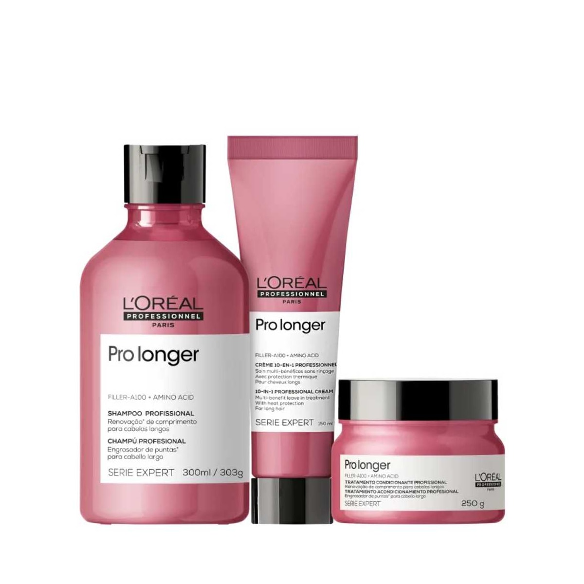 L'Oréal Professionnel Pro Longer Shampoo 300ml + Máscara 250g + Leave-in 150ml