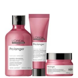 L'Oréal Professionnel Pro Longer Shampoo 300ml + Máscara 250g + Leave-in 150ml L'Oréal Professionnel Pro Longer Shampoo 300ml + Máscara 250g + Leave-in 150ml
