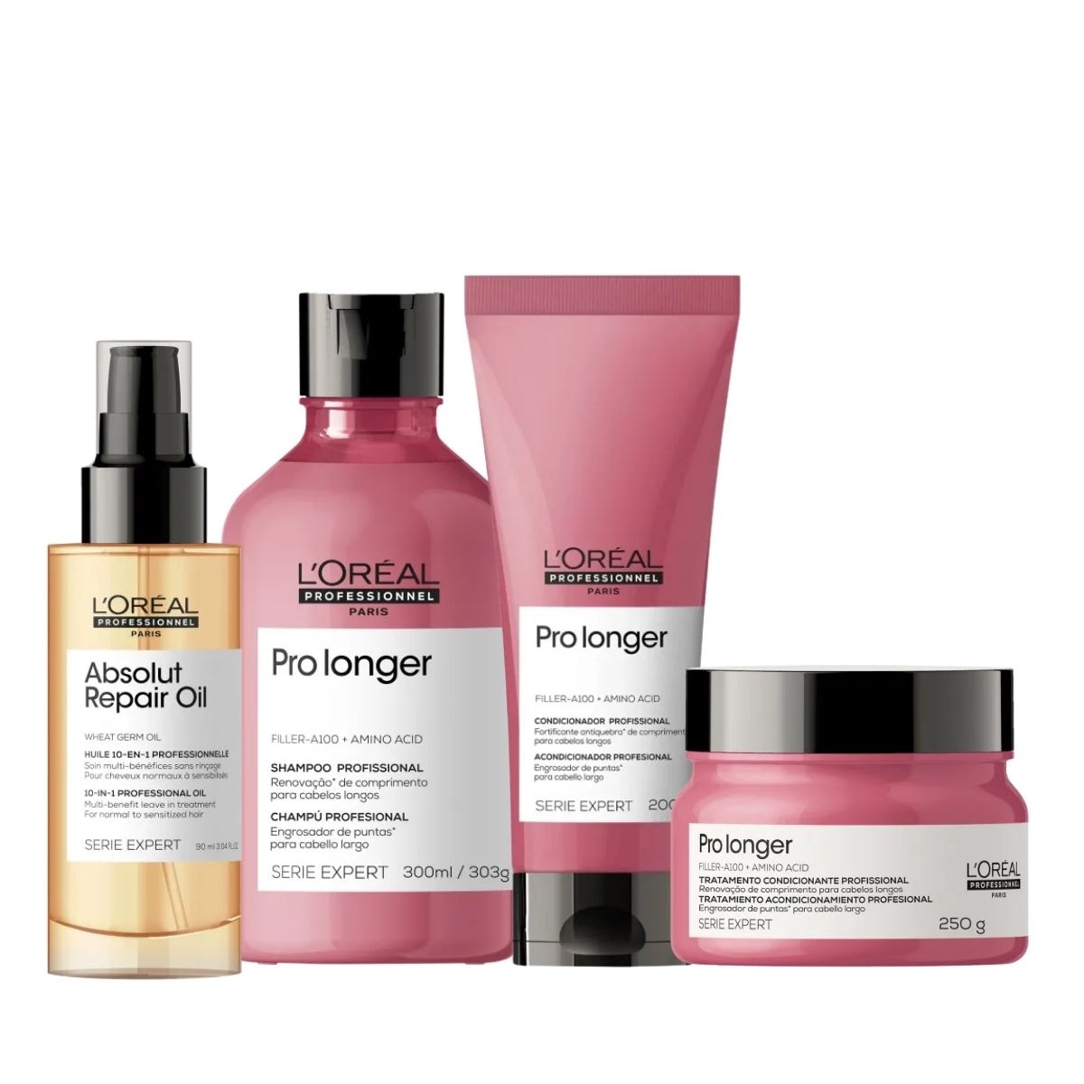 LOréal Professionnel Serie Expert Pro Longer e Absolut Repair Kit (4 Produtos) LOréal Professionnel Serie Expert Pro Longer e Absolut Repair Kit (4 Produtos)