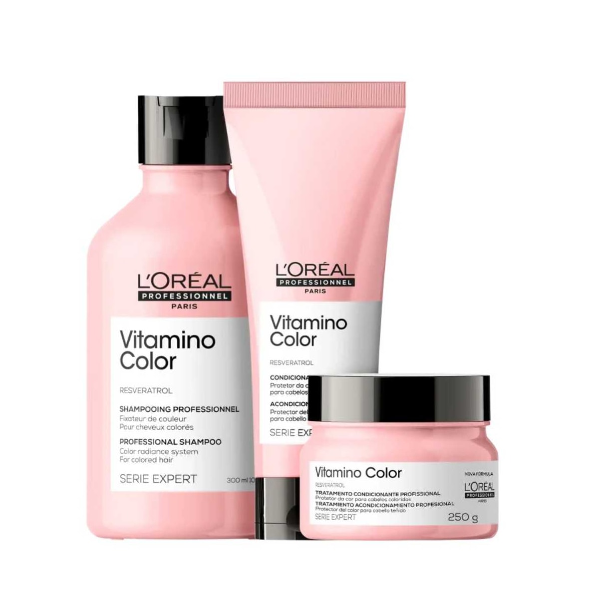 L'Oréal Professionnel Vitamino Color Shampoo 300ml + Condicionador 200ml + Máscara 250g