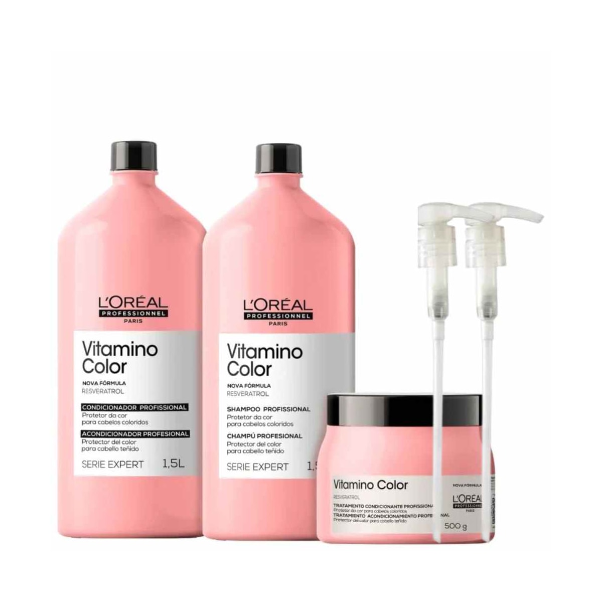 L'Oréal Professionnel Vitamino Color Shampoo + Condicionador 1,5L + Máscara 500g
