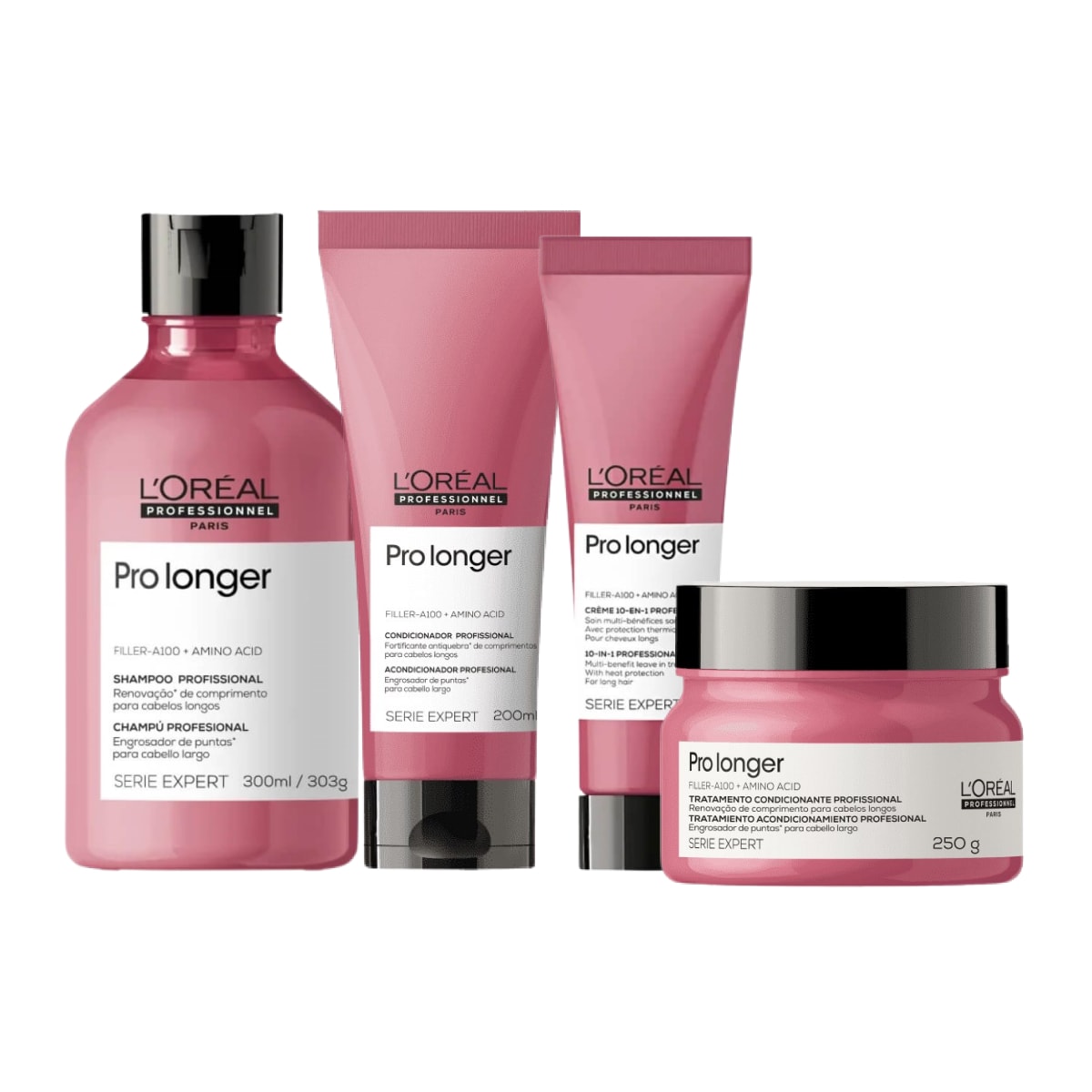 LOréal Serie Expert Pro Longer Kit Home Care (4 Produtos) LOréal Serie Expert Pro Longer Kit Home Care (4 Produtos)