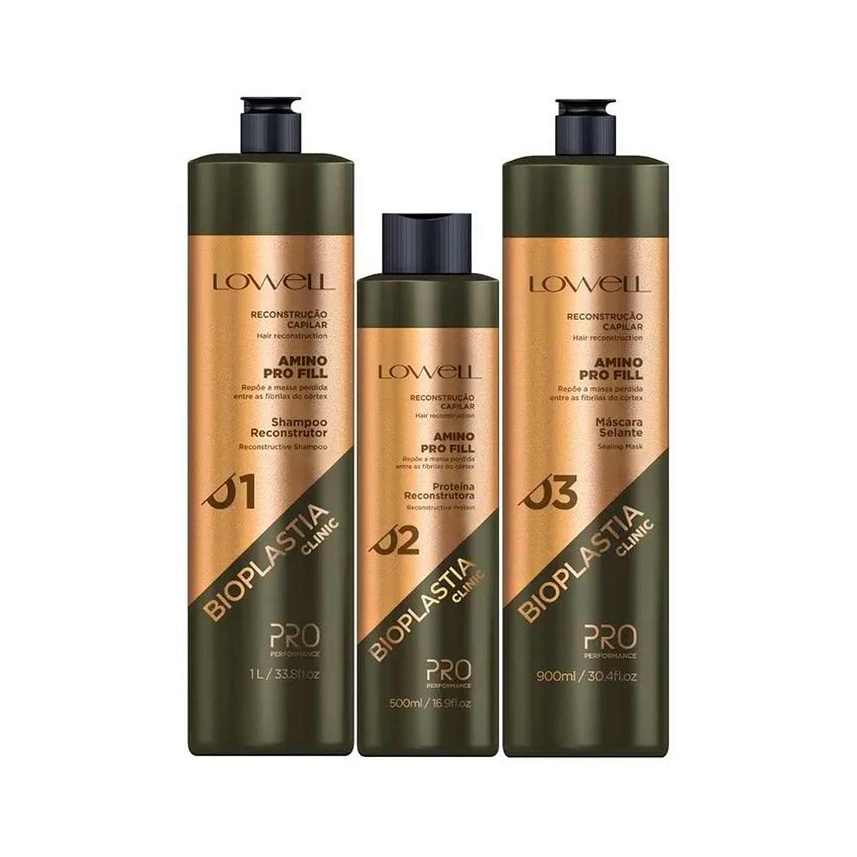 Lowell Kit Bioplastia Clinic Profissional Trio Lowell Kit Bioplastia Clinic Profissional Trio