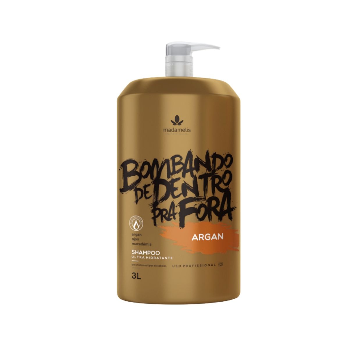 Madamelis Argan Bombando De Dentro Pra Fora Shampoo 3L Madamelis Argan Bombando De Dentro Pra Fora Shampoo 3L