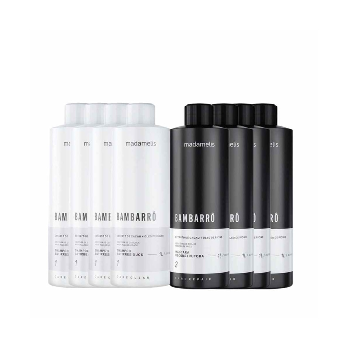 Madamelis Bambarro Escova Progressiva 4 Kits (2 X 1 Litro) Madamelis Bambarro Escova Progressiva 4 Kits (2 X 1 Litro)