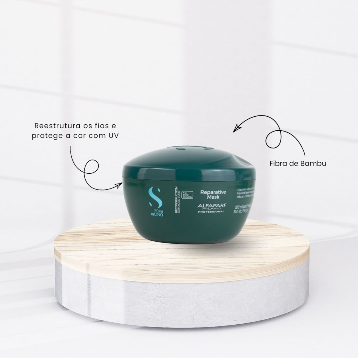 Máscara Alfaparf Semi Di Lino Reconstruction Reparative 200 ml Máscara Alfaparf Semi Di Lino Reconstruction Reparative 200 ml