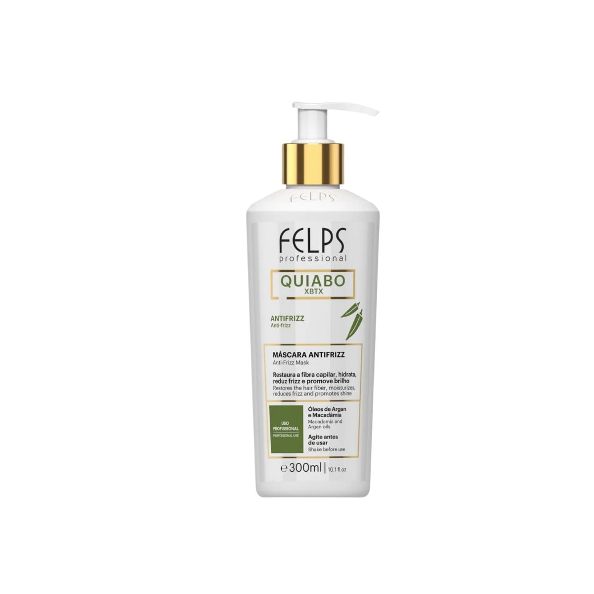 Máscara Felps XBTX Quiabo Antifrizz 300 ml