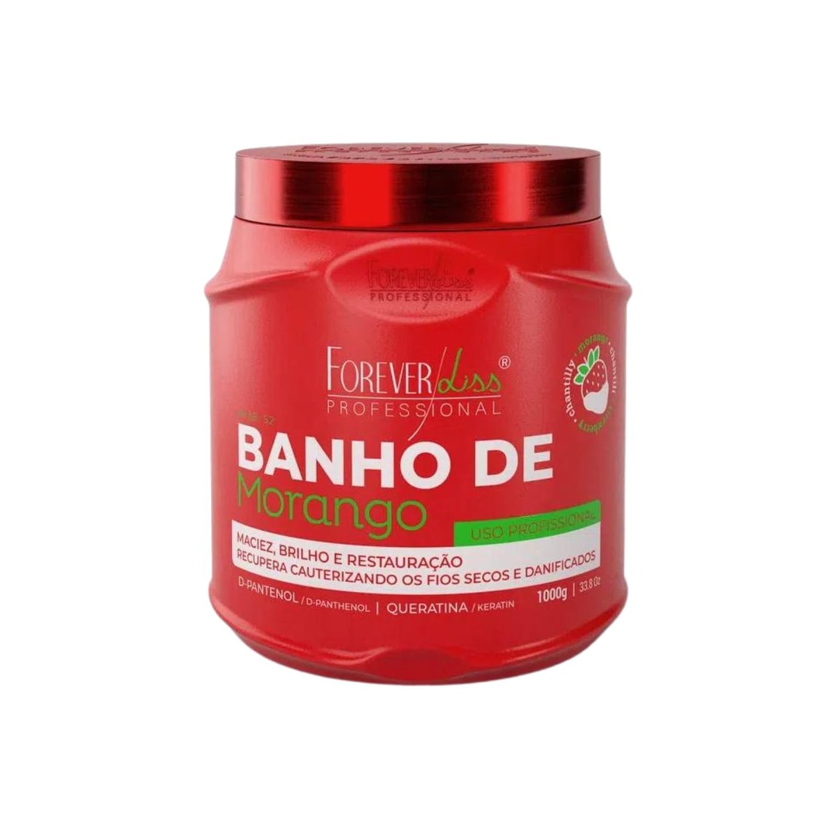 Máscara Forever Liss Banho de Morango 1000 g