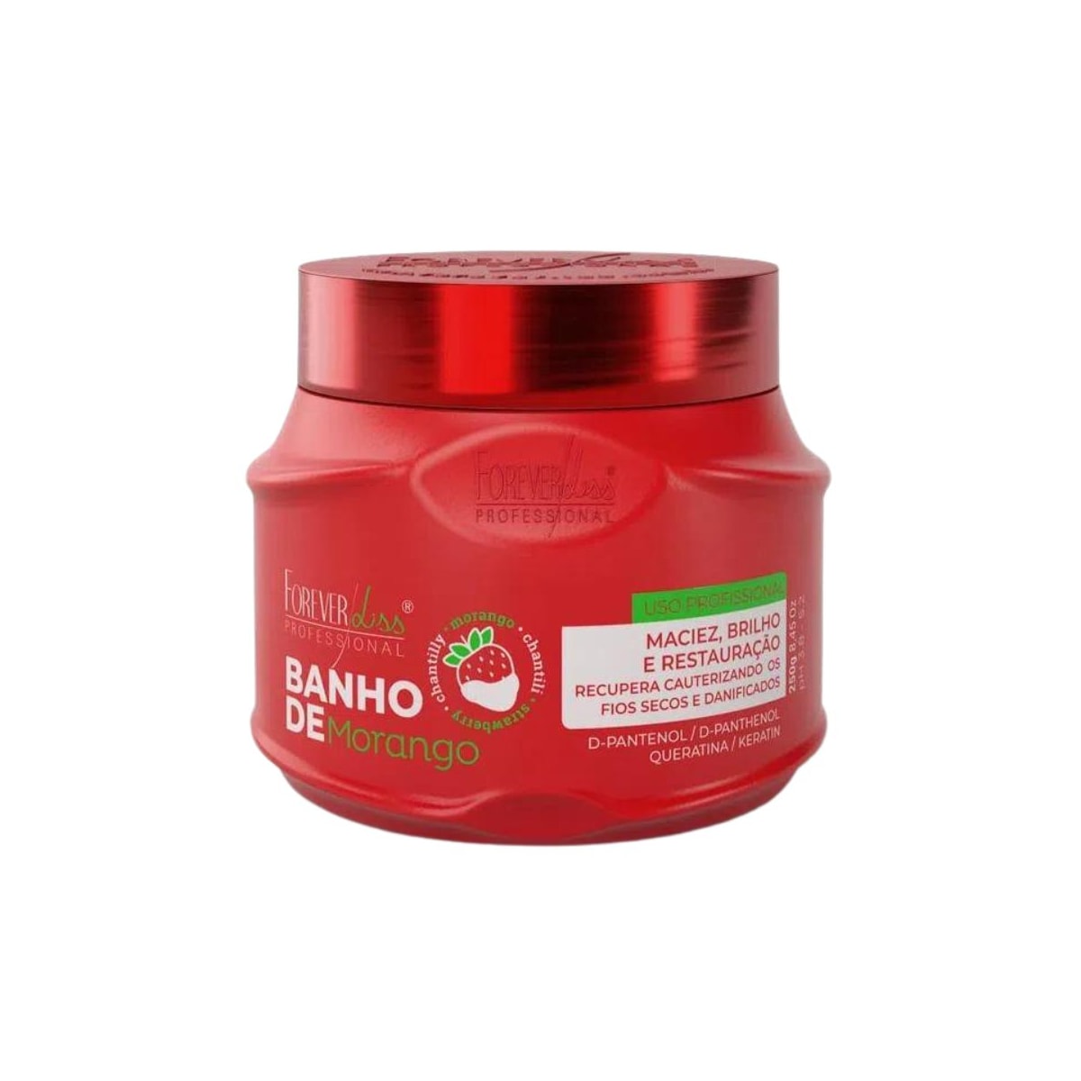 Máscara Forever Liss Banho de Morango 250 g Máscara Forever Liss Banho de Morango 250 g