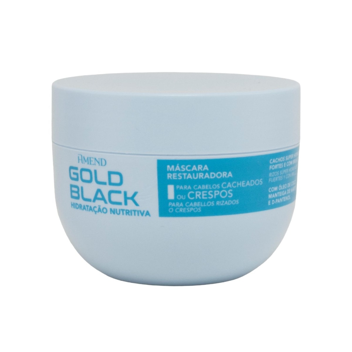 Máscara Hidratação Amend Gold Black Nutritiva Cachos 250 g