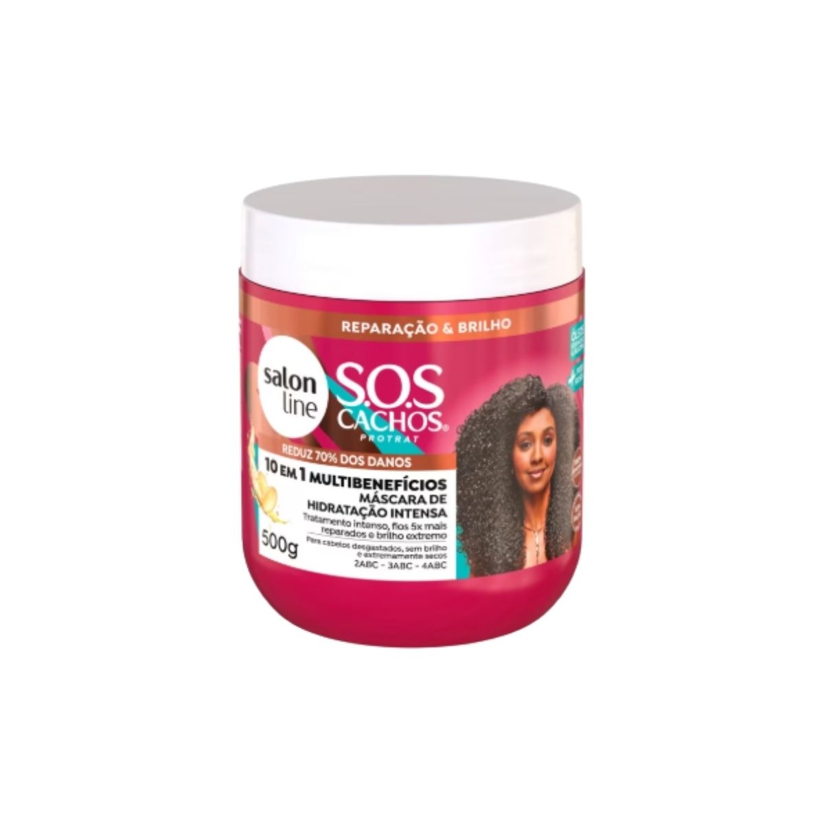 Máscara Salon Line S.O.S Cachos 10 em 1 Multibenefícios para Cabelo Cacheado 500 g