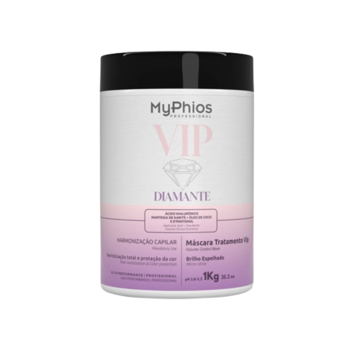 MyPhios Máscara VIP Diamante Hidratação e Brilho Intenso 1 Kg