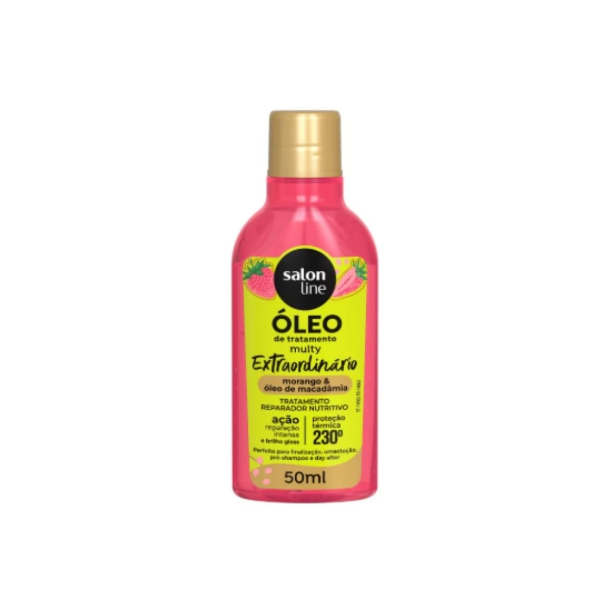 Oleo Salon Line Cachos dos Sonhos Multy Morango para Cabelo Cacheado 55 ml Oleo Salon Line Cachos dos Sonhos Multy Morango para Cabelo Cacheado 55 ml