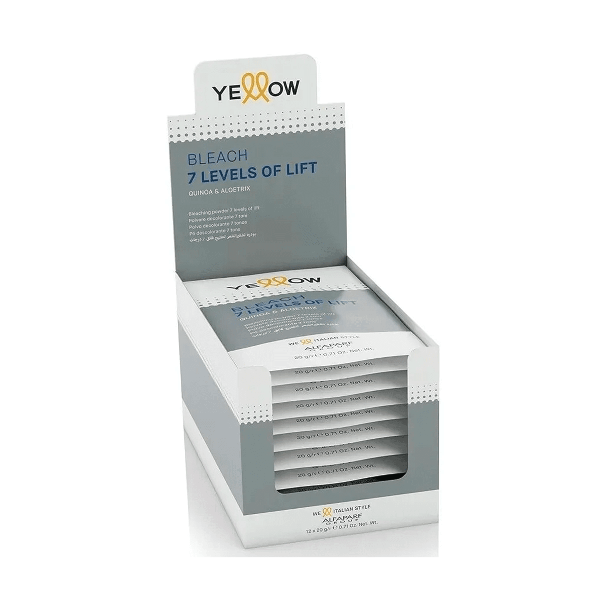 Pó Descolorante Yellow Bleach 7 Levels Of Lift 12x20 g