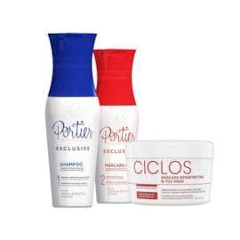 Portier Exclusive Progressiva (2x 250ml) +  Ciclos B-Tox Máscara Reconstrutora 250g