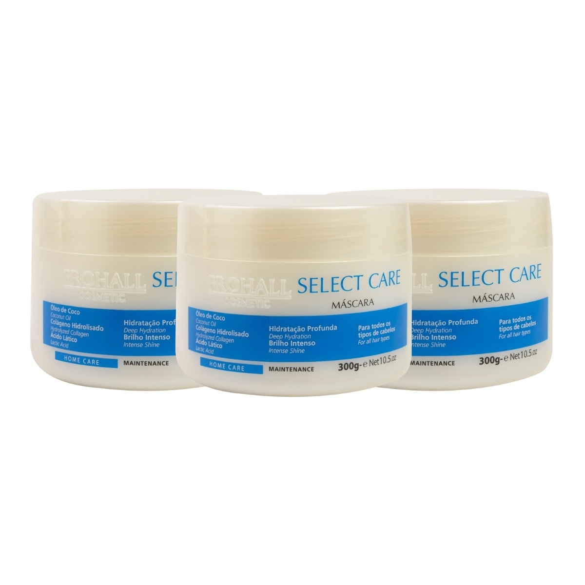 Prohall Cosmetic Select Care Hidratação Kit 3 Máscara 300g Prohall Cosmetic Select Care Hidratação Kit 3 Máscara 300g