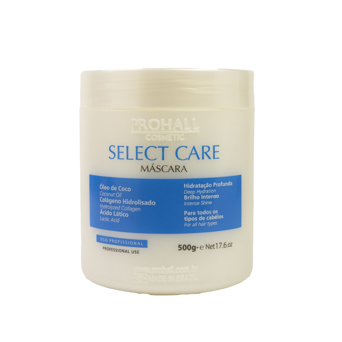 Prohall Cosmetic Select Care Hidratação Máscara 500g Prohall Cosmetic Select Care Hidratação Máscara 500g