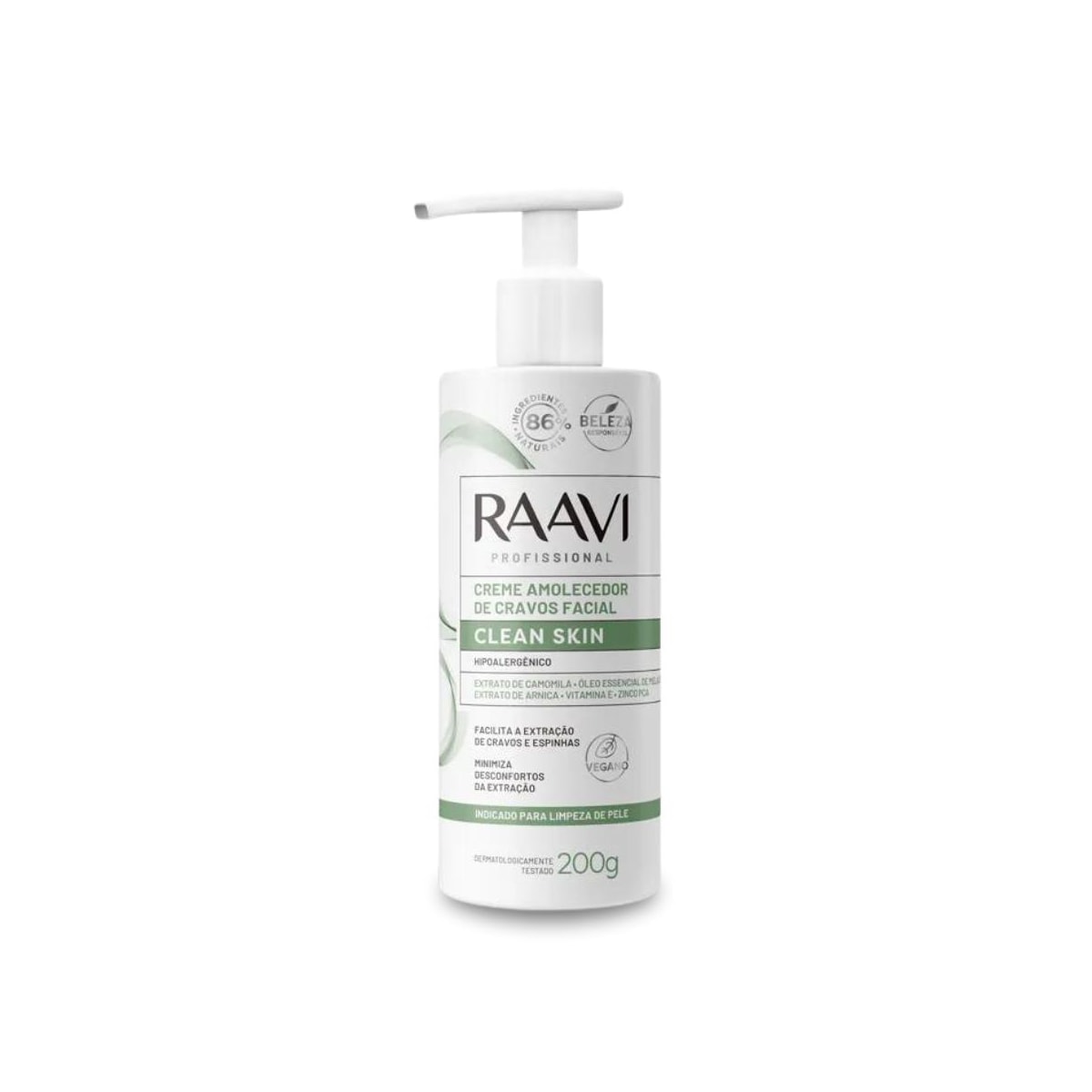 Raavi Clean Skin Creme Amolecedor de Cravos Facial 200 g