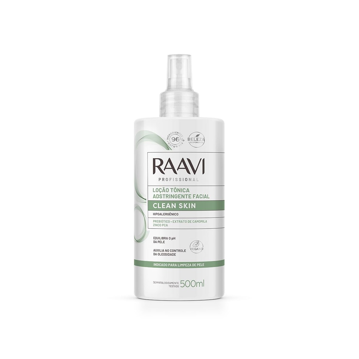 Raavi Clean Skin Loção Tônica Adstringente Facial 500 ml Raavi Clean Skin Loção Tônica Adstringente Facial 500 ml
