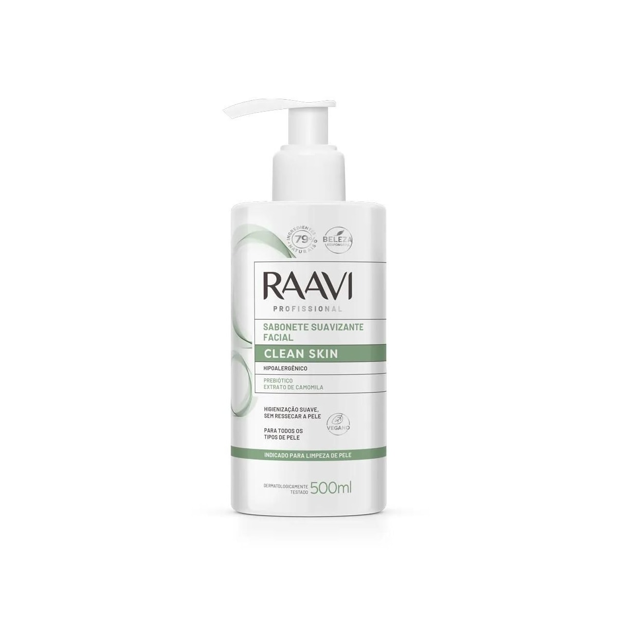 Raavi Clean Skin Sabonete Suavizante Facial 500ml Raavi Clean Skin Sabonete Suavizante Facial 500ml