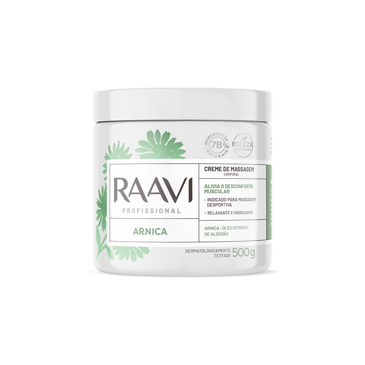 Raavi Creme de Massagem Arnica 500 g