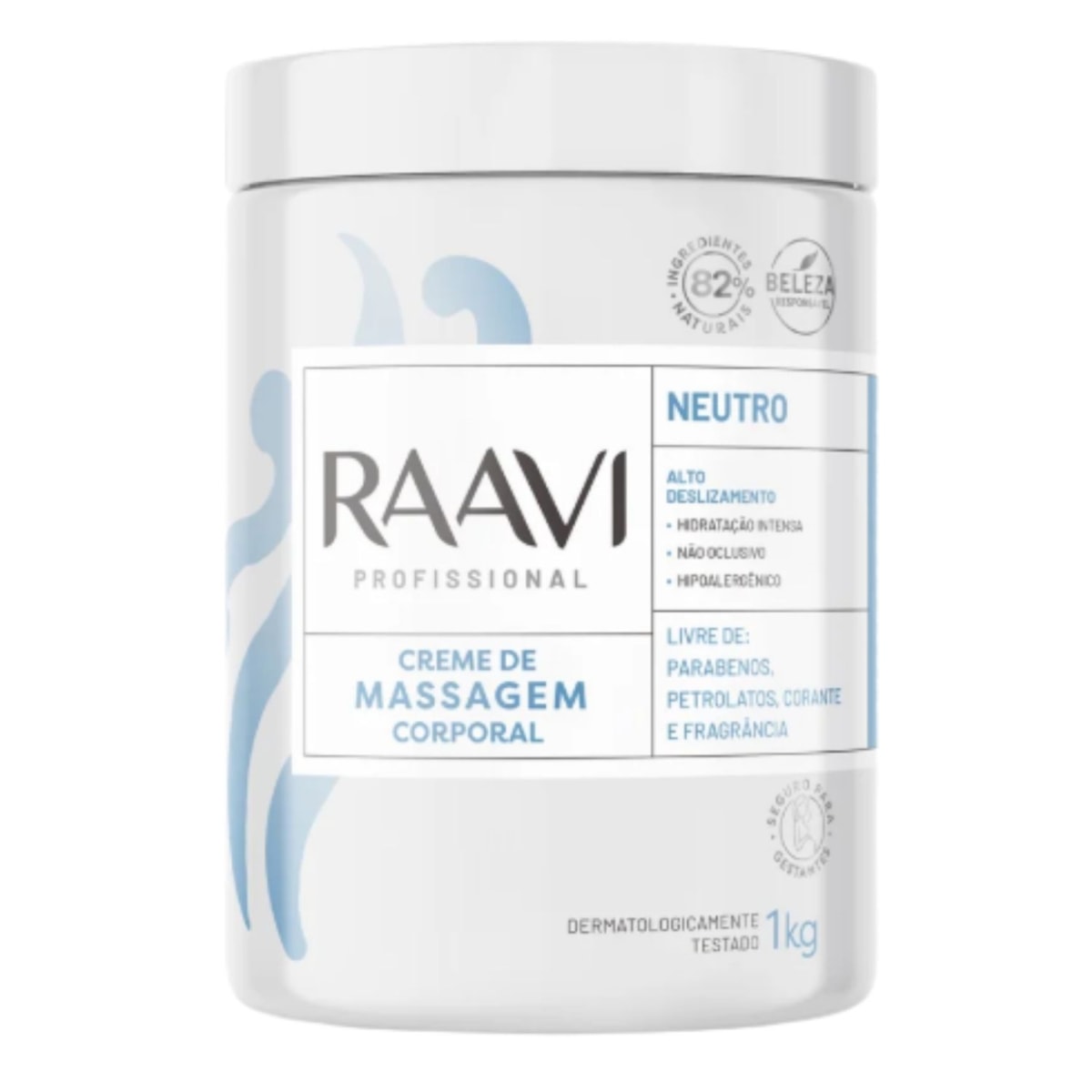 Raavi Creme de Massagem Corporal Neutro 1000 g