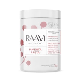 Raavi Creme de Massagem Corporal Pimenta Preta 1000g Raavi Creme de Massagem Corporal Pimenta Preta 1000g