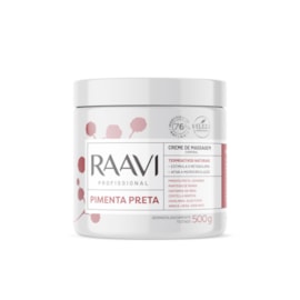 Raavi Creme de Massagem Corporal Pimenta Preta 500g Raavi Creme de Massagem Corporal Pimenta Preta 500g
