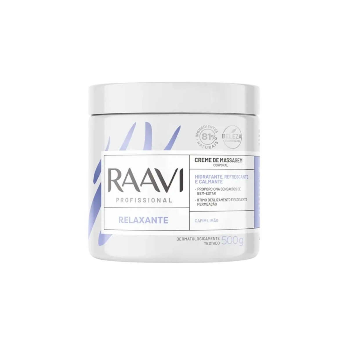 Raavi Creme de Massagem Corporal Relaxante 500g