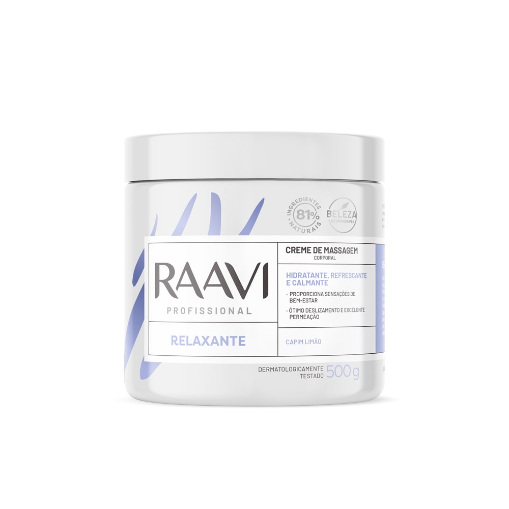 Raavi Creme de Massagem Corporal Relaxante 500g