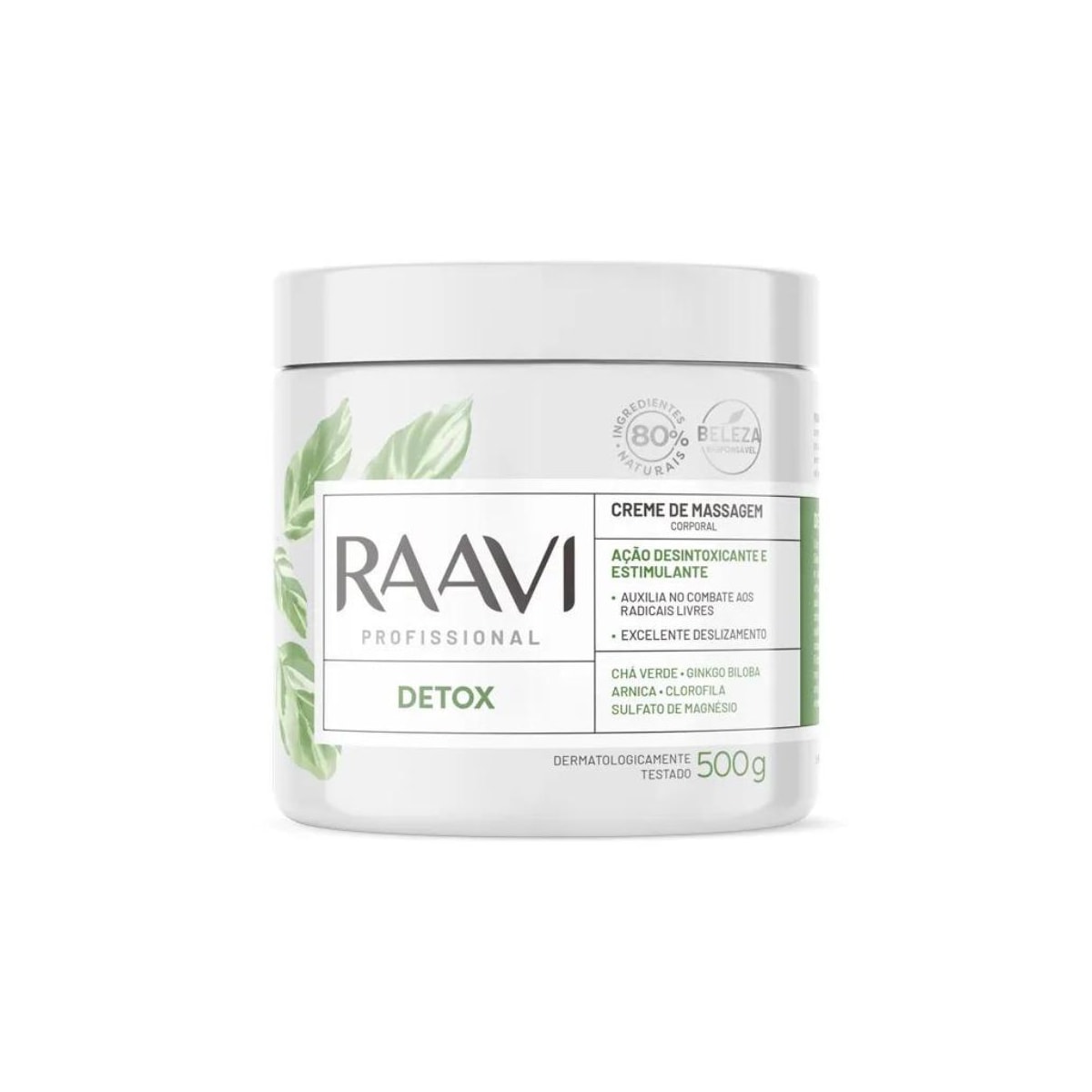 Raavi Creme de Massagem Detox 500g Raavi Creme de Massagem Detox 500g