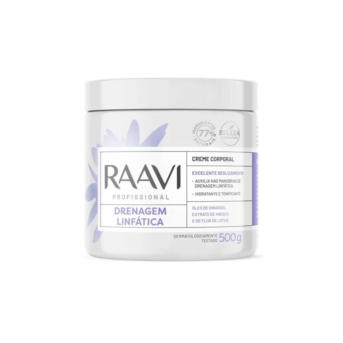 Raavi Creme de Massagem Drenagem Linfática 500 g Raavi Creme de Massagem Drenagem Linfática 500 g