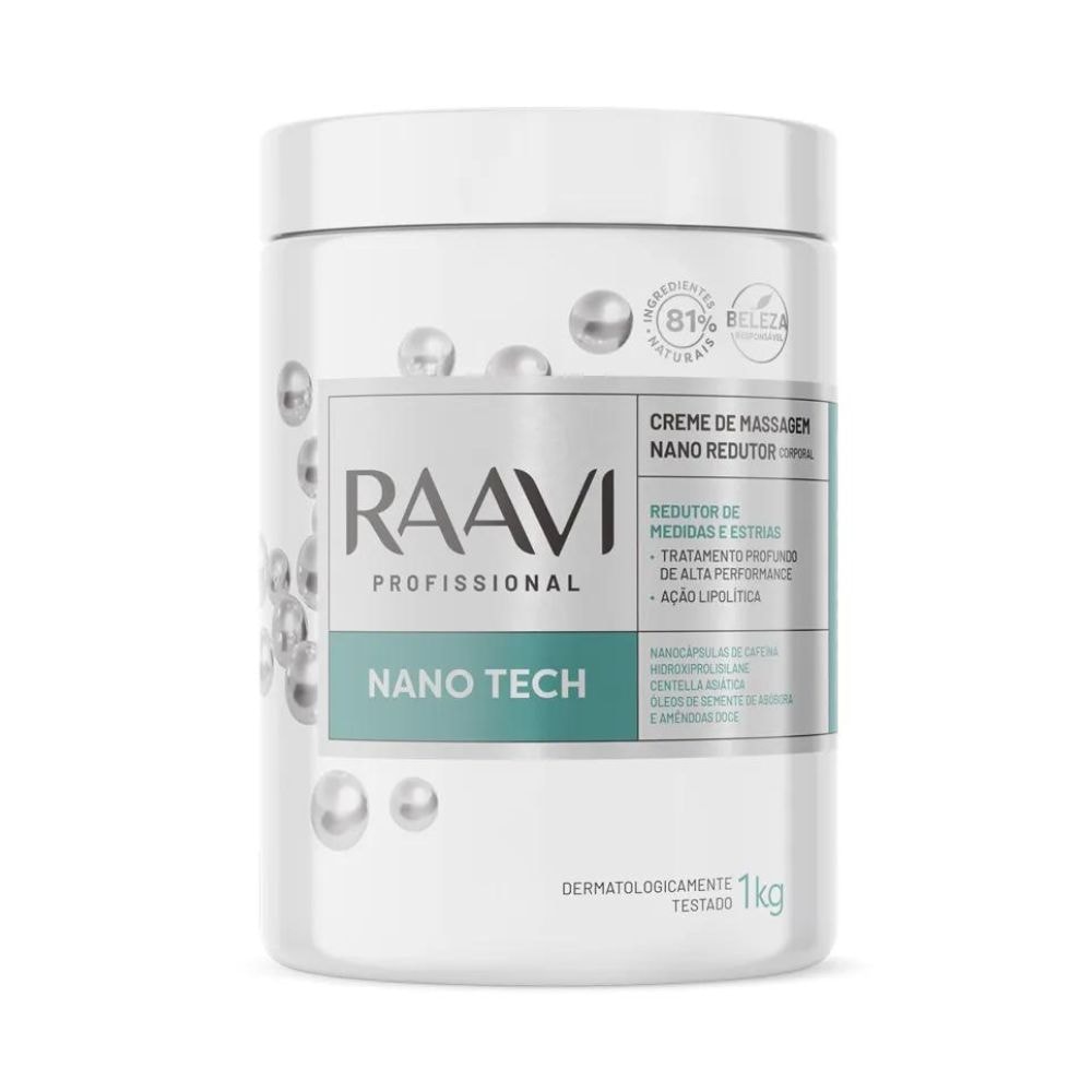 Raavi Creme de Massagem Nano Redutor 1Kg