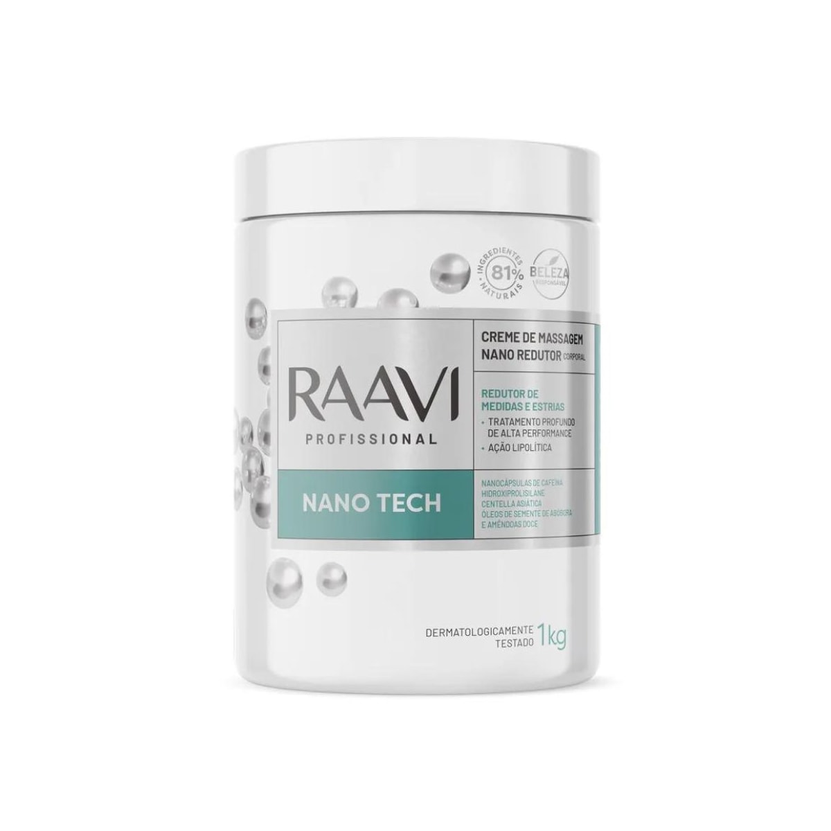 Raavi Creme de Massagem Nano Redutor 1Kg Raavi Creme de Massagem Nano Redutor 1Kg